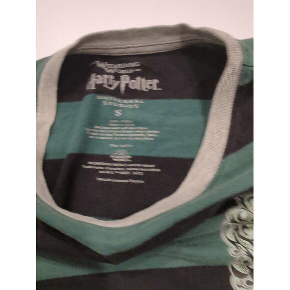 Wizarding World Of Harry Potter Universal Slytherin 07 Striped Men's Small Shirt - Picture 4 of 6